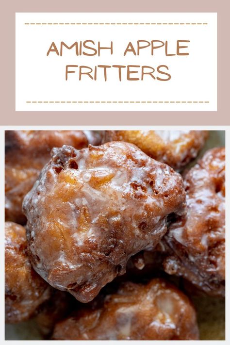 Apple fritters on a cooling rack. Amish Apple Fritter, Apple Fritters Recipe, Baked Apple Fritters, Recipes With Yeast, Yeast Donuts, Apple Dishes, Apple Fritter Bread, Dessert To Make, Yeast Dough