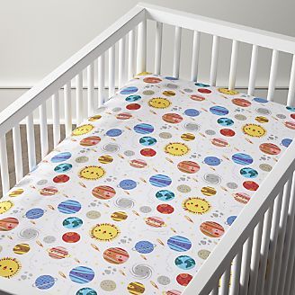 Organic Outer Space Crib Fitted Sheet Outer Space Baby Quilt, Space Crib Bedding, Space Baby Quilt, Outer Space Nursery, Modern Kids Furniture, Crib Fitted Sheet, Space Themed Nursery, Baby Sheets, Baby Boy Room Decor