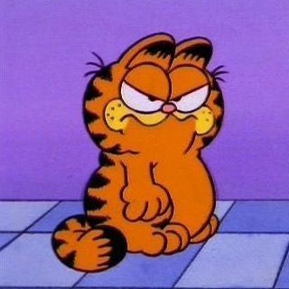 Green Hair Character Cartoon, Matching Garfield Pfps, Silly Cartoon Characters, Cartoon Icons Aesthetic 90s, Garfield Profile Pic, Garfield Drawings, Angry Garfield, 2000s Characters, Garfield Pfp