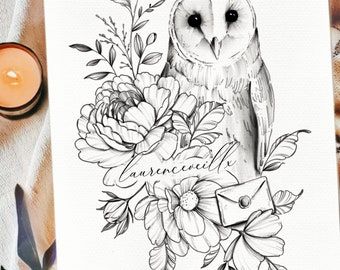 Goth Symbols, Wing Tattoos, Favorite Tattoos, Wildflower Tattoo, Female Sleeve, Owl Tattoo Design, Animal Skull, Neck Tattoos, Floral Tattoo Design