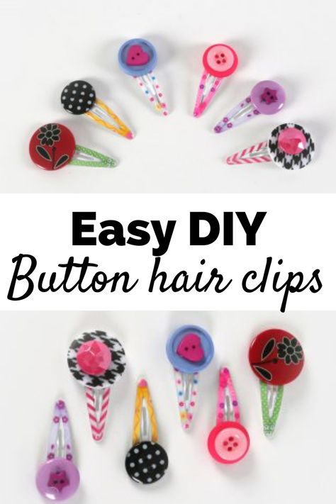 Decorating Hair Clips Ideas, Diy Barrettes, Button Ideas, Christmas Child, Disney Clothes, Operation Christmas, Cute Buttons, Operation Christmas Child, Diy Buttons