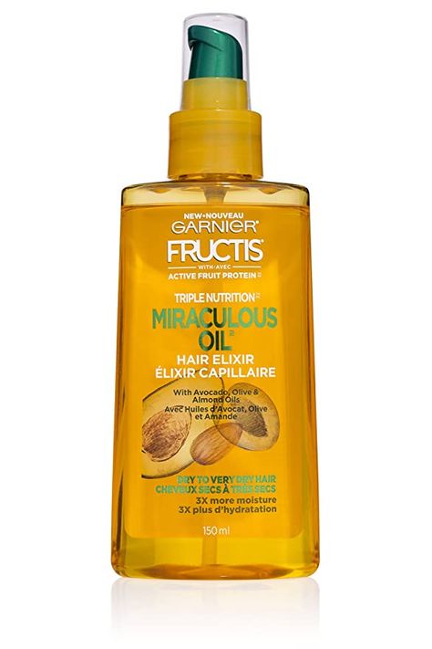 Amazon.com: Garnier Hair Care Fructis Triple Nutrition Marvelous Oil Hair Elixir, 5.0 fl oz.: Beauty Hair Oil For Hair Fall, Anti Frizz Serum, Hair Elixir, Garnier Fructis, Best Hair Oil, Hairstyle Fashion, Oil For Hair, Oil Hair, Dry Oil