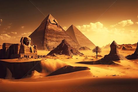 Photo sandy desert with historical monum... | Premium Photo #Freepik #photo #egypt-pyramids #egypt #pyramid #ancient-egypt Pyramids Egypt Wallpaper Hd, Desert Ruins, Egypt Photos, Egypt Wallpaper, Sandy Desert, Egypt Pyramids, Egypt Ancient, Egypt Flag, Egypt Aesthetic