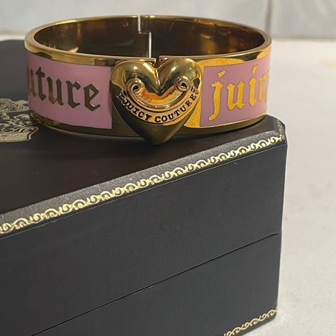 Juicy Couture Bracelet - Gold And Pink Never Worn! Brand New Juicy Couture Aesthetic, Couture Aesthetic, 2000s Accessories, Dream Items, Dope Jewelry Accessories, Juicy Couture Bracelet, Jazmin Bean, Juicy Couture Accessories, Juicy Couture Jewelry