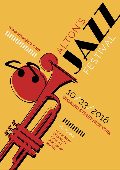 Typography Music Poster, Music Poster Design Ideas, Music Typography Poster, Musical Festival Poster, Musical Typography, Jazz Music Poster, Jazz Poster Design, Music Festival Poster Design, Jazz Music Poster Design