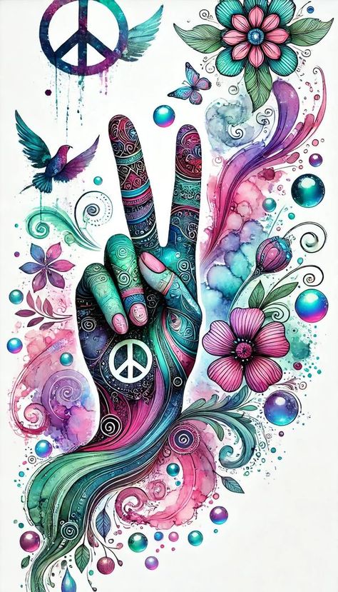 Hippie Peace Quotes, Hippie Images, Peace Sign Art Hippie, Moon Stars Art, Peace Sign Jewelry, Hippie Quotes, Peace Sign Art, Hippie Halloween, Hippie Designs