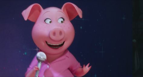 Sing (2016) - Animation Screencaps Sing 2016, Buster Moon, Illumination Entertainment, Sing Movie, Singing Competitions, Anthropomorphic Animals, Animation Screencaps, In A World, Piggy Bank