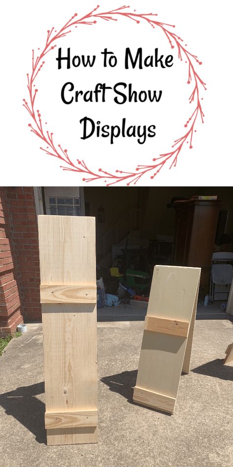 How to make craft show displays for craft shows! These displays are foldable and can be easily loaded into your car by one person! Displays For Craft Shows, Craft Booth Design, Art Fair Display, Art Fair Booth, Craft Fair Booth Display, Craft Show Booths, Craft Show Booth, Make Craft, Craft Booth Display