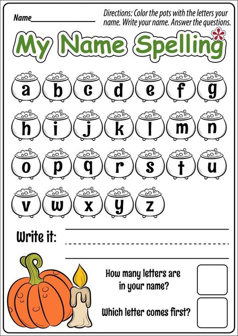 Fall and Halloween Themed Worksheets | TeachersMag.com #languageart #language #art #kindergarten #worksheets #free #printables #language #arts Halloween Alphabet Worksheets, Halloween Abc Worksheet, Halloween Esl, Pumpkin Worksheets, Halloween Worksheets Kindergarten, Halloween Worksheets Free, Halloween Language Arts, Pattern Worksheets For Kindergarten, January Ideas