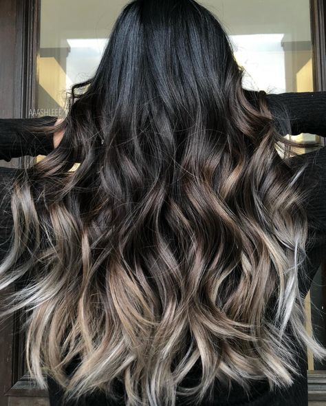 HOT SHOT OMBRFINALISTS 2018Behindthechair.com Black Hair Balayage, Dark Hair With Highlights, Brunette Balayage Hair, Brown Hair Balayage, Brown Blonde Hair, Ombre Hair Color, Hair Dye Colors, Hair Color Balayage, Hair Inspiration Color