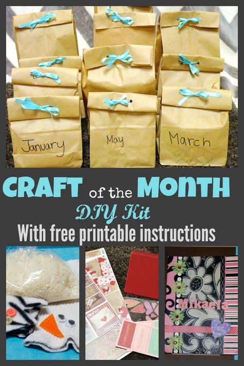 Diy Craft of the month subscription kit for kids. Fun and creative DIY gift for the child who loves to craft! March Crafts, Monthly Crafts, Craft Kids, Creative Diy Gifts, Men Birthday, Craft Kits For Kids, Cadeau Diy, Monthly Subscription, Diy Craft Kits