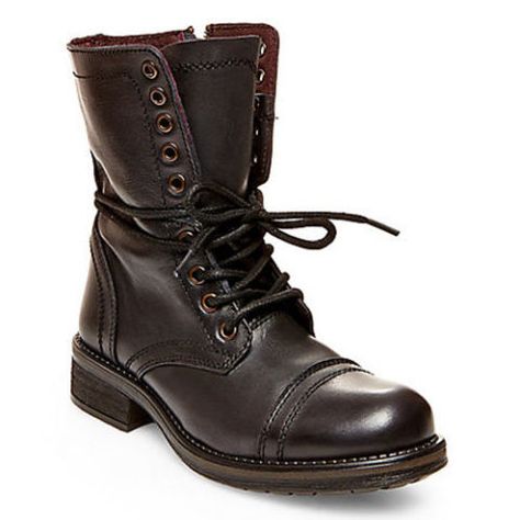 Steve Madden Troopa Boots, Steve Madden Black Boots, Steve Madden Combat Boots, Combat Boots Style, Boots Combat, Army Boots, Boot Shoes, Black Combat Boots, Combat Boot