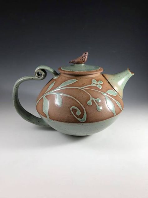 Wall Tile Ideas, Ceramic Teapot Set, Pottery Tea Pots, Stoneware Teapot, Unique Tea, Keramik Design, Pottery Teapots, Clay Teapots, Ceramic Teapot