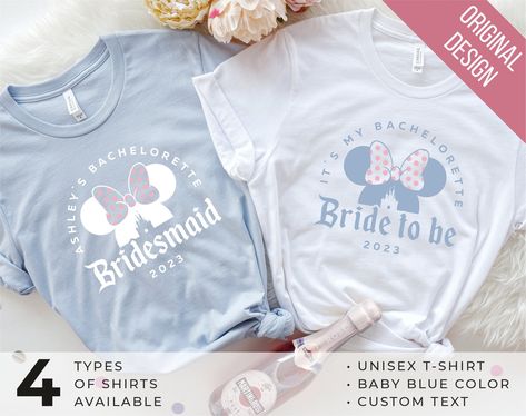 Disney Bachelorette Shirts, Disney Bachelorette Party Shirts, Disney Bridesmaids, Bachelorette Matching, Bride And Bridesmaid Shirts, Disney Bachelorette Parties, Bride Squad Shirt, Disney Bachelorette, Disney Bride