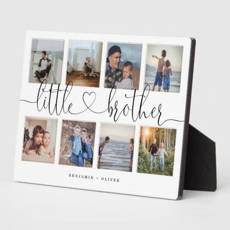 Photo Collage Layout, Collage Layout, Brother Photos, Collage Gift, Photo Collage Gift, Script Calligraphy, Gift Photo, Beautiful Flowers Wallpapers, Little Brother