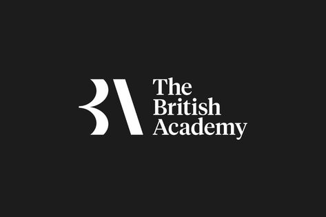 The British Academy brand identity (2018) - Fonts In Use Logo Design Academy, Music Academy Logo, University Logo Design, Academy Logo Design, Academy Branding, British Logo, University Branding, Logo University, Logo Education