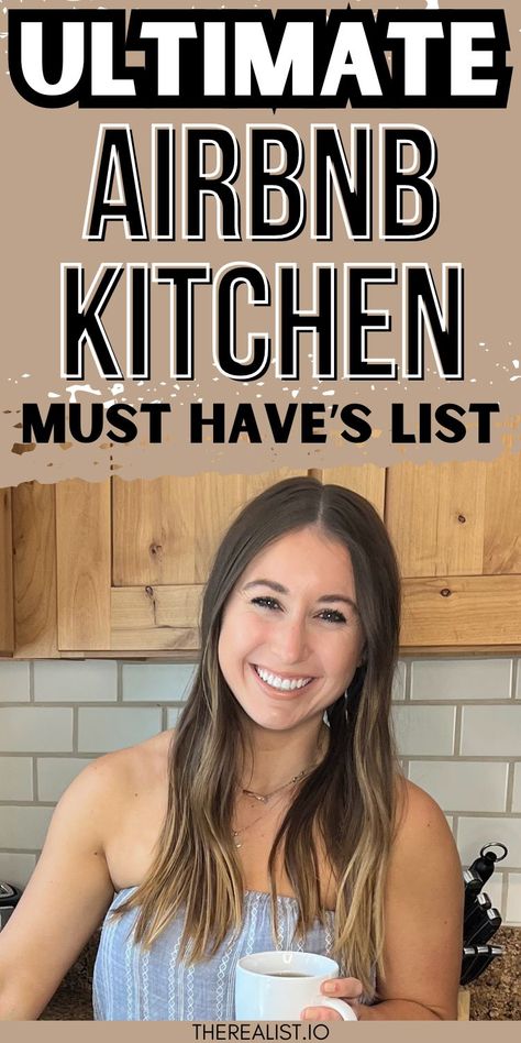 Airbnb Checklist: 15+ Items to Stock in Your Airbnb Kitchen Airbnb Kitchen, Airbnb Checklist, Must Have Kitchen Items, Kitchen Checklist, Airbnb Reviews, Room Checklist, Kitchen Set Up, Airbnb House, Rental Kitchen