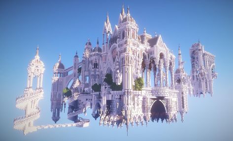 Minecraft Sky Base, Minecraft Sky, Minecraft Palace, Minecraft Tower, Minecraft Kingdom, Minecraft Interior, Minecraft Interior Design, Spatial Awareness, Bangunan Minecraft