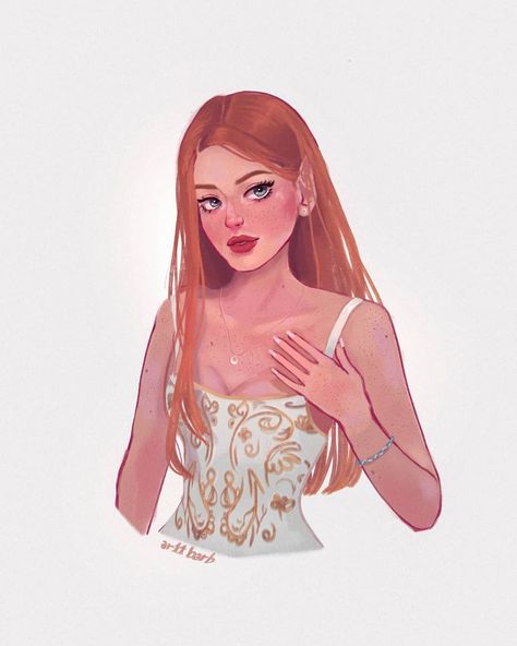 𝐛 𝐚 𝐫 𝐛 𝐢 𝐞 on Instagram: “gwyn berdara 🤍✨ . . . . . . . . . . . #acotar #gwynethberdara #portrait #art #artvsartist #artistsoninstagram #digitalart #digitalpainting…” Gwyn Berdara, Redhead Art, Klub Winx, Throne Of Glass, Girls Cartoon Art, Digital Art Girl, Girly Art, A Drawing