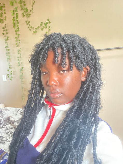 Butterfly Locs Bangs, Butterfly Locs With Bangs, Faux Locs With Bangs, Locs Bangs, Locs With Bangs, Short Locs, Butterfly Locs, Short Locs Hairstyles, Curly Bangs