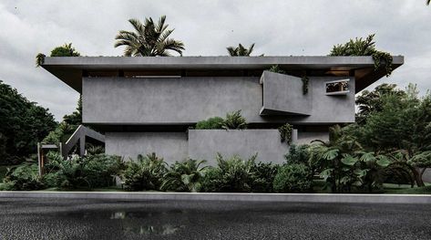 The Evolution of Modern Architecture: From Bauhaus to Brutalism Tropical Brutalism, Avant Garde Architecture, Bali Architecture, Concrete Exterior, Ancient Babylon, Home Gym Design Garage, Brutalism Architecture, Brutalist Buildings, Architectural Pieces