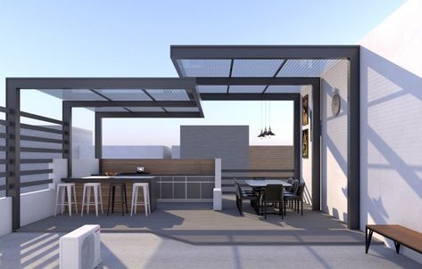 Roof Terrace Design, Rooftop Patio Design, Modern Gazebo, Terrace Garden Design, Terrace Decor, Rooftop Terrace Design, Carport Designs, Rooftop Design, Modern Pergola