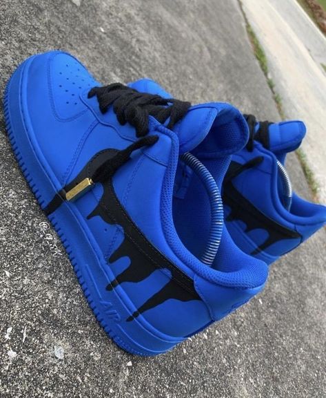 Royal Blue Sneakers, Jordan Shoes Girls, Fashion Shoes Heels, Shoes Sneakers Jordans, Custom Air Force 1, Fresh Shoes, Nike Basketball Shoes, All About Shoes, Blue Sneakers