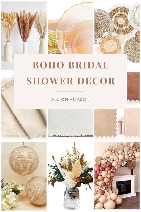 Boho Bachelorette Party Decorations, Boho Chic Bridal Shower Ideas, Boho Shower Decor, Bohemian Bridal Shower Ideas, Diy Bridal Shower Decor, Bridal Shower Backyard, Brunch Outdoor, Bridal Shower Centerpieces Diy, Chic Bachelorette