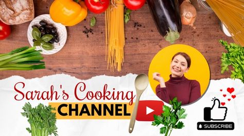 80,510+ Free Templates for 'Youtube cooking channel banner' Youtube Banner Cooking Channel, Youtube Banner Kitchen, Cooking Banner For Youtube, Youtube Banner Photo, Channel Banner, Youtube Cooking, Food Factory, Cooking Photos, Youtube Banner Backgrounds