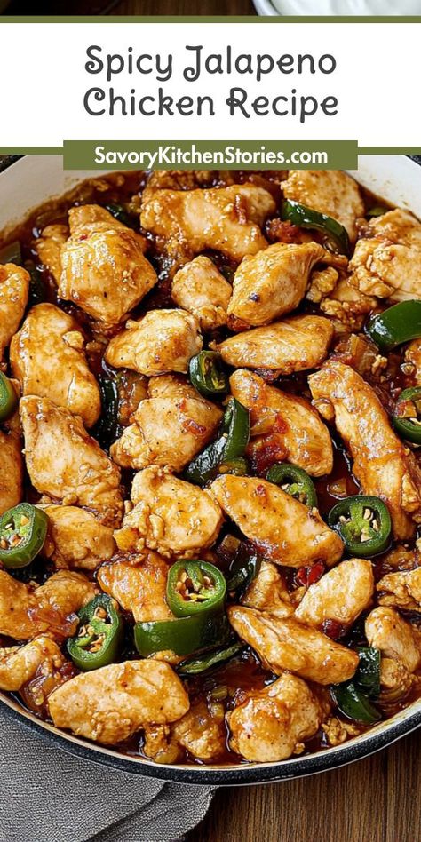 Chicken Recipes Jalapeno, Dinner Ideas With Jalapenos, Spicy Chicken Recipes Healthy, Jalepeno Chicken Chinese, Spicy Meals Dinners, Jalapeño Chicken Recipes, Spicy Healthy Recipes, Chicken With Jalapenos, Healthy Spicy Recipes