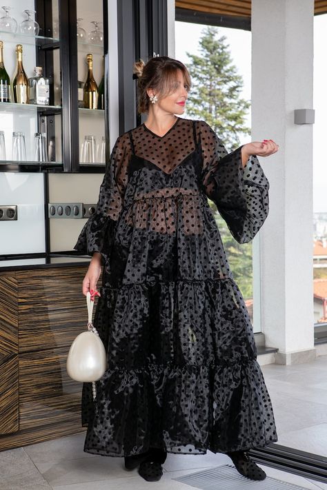 See Through Organza Dress, Gothic Wedding Dress, Sheer Maxi Dress, Long Sheer Dress, Black Wedding Dress, Wednesday Addams Dress - Etsy Ireland Long Sheer Dress, Wedding Dress Sheer, Wednesday Addams Dress, Addams Dress, Ethereal Gown, Black Wedding Dress, Gothic Wedding Dress, Sheer Maxi Dress, Maxi Dress Long