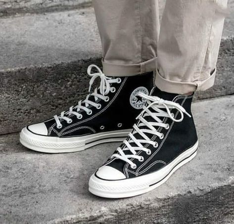 Converse Shoes Men, Converse 70, Converse 1970s, Converse 70s, High Top Converse Outfits, Chuck 70s, Outfits With Converse, Converse High Tops, Chuck Taylor Sneakers