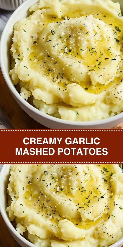 Elevate your side dish game with this Creamy Garlic Mashed Potatoes recipe. Perfect for holiday dinners or everyday meals, these mashed potatoes are m... Epicurious Mashed Potatoes, Garlic Instant Mashed Potatoes, Mashed Potatoes Baked In Oven, Roasted Garlic Mashed Potatoes Recipe, Italian Mashed Potatoes, Mashed Potatoes Dinner Meals, Fancy Mashed Potatoes, Mash Potato Recipes, Easy Mashed Potatoes Recipe