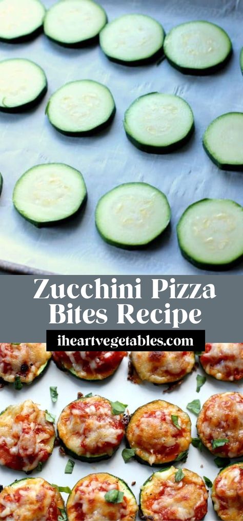 These zucchini pizza bites are a tasty way to eat your vegetables! These are low carb, easy to make, and a healthy way to satisfy your pizza cravings! Low Carb Veggie Pizza, Zucchini Recipes Pizza, Squash Pizza Bites, Vegetarian Low Carb Recipes, Zucchini Pizza Bites Baked, Low Carb Roasted Veggie Pizza, Zucchini Pizza Recipes, Low Calorie Pizza, Easy Cheesy Zucchini Bake: A Delicious Pizza Alternative