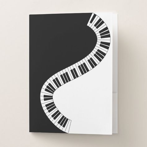 Music Book Design, Piano Crafts, Music Room Design, Music Notes Art, White Piano, Instagram Photo Frame, Pocket Folders, Music Painting, Folder Design