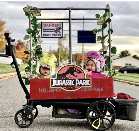 Stroller Halloween Costumes, Wagon Halloween Costumes, Wagon Costume, Stroller Costume, Baby Pumpkin Costume, Toddler Boy Halloween Costumes, Dinosaur Halloween Costume, Kids Wagon, Dinosaur Halloween