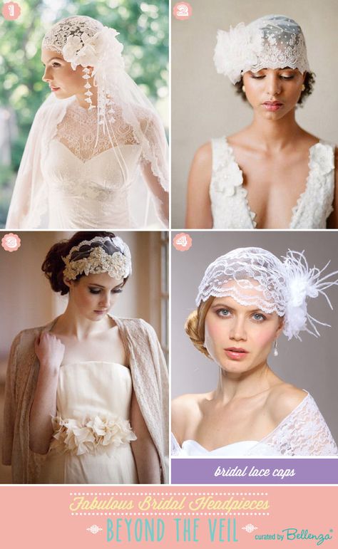 Bridal Veils And Headpieces Ideas Vintage Inspired, Bridal Hats With Veil Vintage Inspired, Traditional Veil, Vintage Bridal Accessories, Bridal Headpiece Vintage, Lace Headpiece, Bridal Headbands, Bridal Veils And Headpieces, Crystal Bridal Headpiece