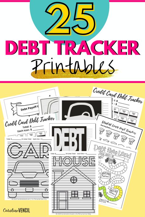 Debt Tracker Printable Free, Printable Debt Payoff Tracker, Credit Card Debt Tracker, Payoff Debt, Debt Payoff Tracker, Pay Debt, Sahm Jobs, Debt Payoff Printables, Credit Debt