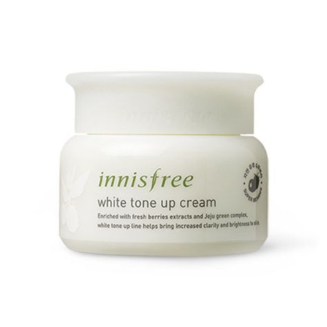 innisfree White Tone Up Cream - Strawberrycoco Innisfree Skincare, Tone Up Cream, Organic Skin Care Brands, White Tone, Green Technology, Tone Up, Acai Berry, Vitamin B3, Whitening Cream