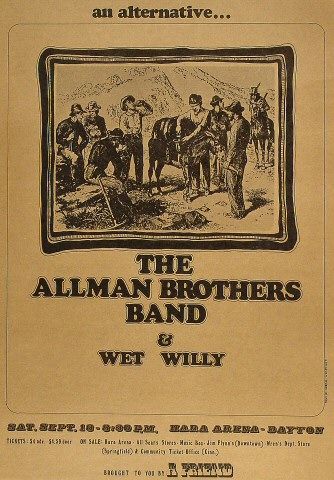 1971 Handbill, Allman Brothers Berry Oakley, Dickey Betts, The Allman Brothers, Gregg Allman, Slide Guitar, Allman Brothers Band, The Jam Band, Classic Music, Allman Brothers