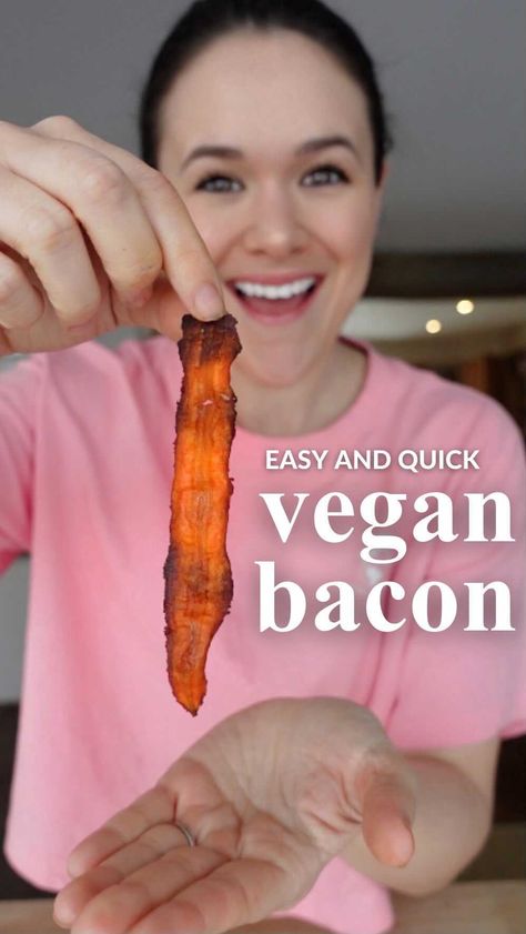 plantyou on Instagram: 🤯BACON on a vegan page?! . 🤣SIKE! . 🥕VEGAN CARROT BACON inspired by the one and only Tabitha Brown. . 🥰RECIPE: 1 carrot, ribboned 1 tbsp… Carrot Bacon Recipe, Carrot Bacon, Vegan Bacon Recipe, Vegetarian Bacon, Beetroot Burgers, Tabitha Brown, Vegan Grilling, Vegan Rice, Bacon Recipe