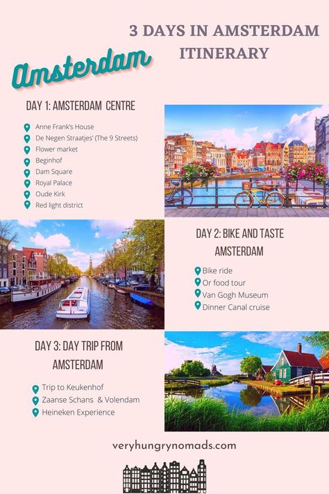 4 Days In Amsterdam, 3 Days In Amsterdam Itinerary, 5 Days In Amsterdam, Three Days In Amsterdam, Weekend In Amsterdam, Amsterdam 3 Days, Amsterdam To Do List, Amsterdam Itenary, Amsterdam One Day Itinerary