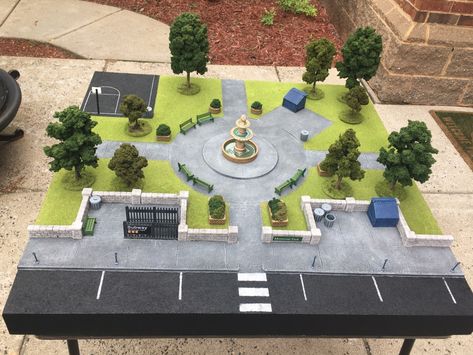 Marvel Crisis Protocol: Memorial Park Board | the dale wardens workshop Miniature Park, Science Exhibition Projects, Marvel Crisis Protocol, Site Development Plan, Science Art Projects, Crisis Protocol, Architecture Drawing Presentation, Lemax Christmas Village, Landscape Design Drawings