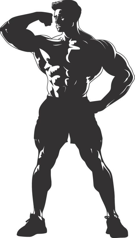 Builder Logo, Gym Poster, Gym Art, Logo Icon, Body Builder, Gym Motivation, Art Dolls, Vector Art, Black Color