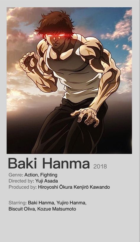 Baki Hanma Tattoo, Tattoo Ideas Minimalist, Baki Hanma, Anime Paper, Good Anime To Watch, Anime Watch, Goku Black, Minimalist Poster, Manga Girl