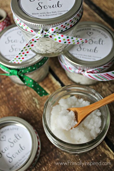 8 Salt Scrub Recipes – Bath and Body Sea Salt Scrub Recipe, Scrub Business, Homemade Salt Scrub, Salt Scrub Diy, Salt Face Scrub, Salt Scrub Recipe, Coconut Oil Body Scrub, Diy Scrubs, Sea Salt Scrub