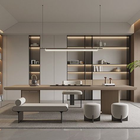 Office Wall Furniture Design, Modern Elegant Office Design, Director Office Interior, Office Kitchen Design, Office Modern Design, Modern Office Design Inspiration, Ceo Office Design, Modern Office Interior, Ceo Office