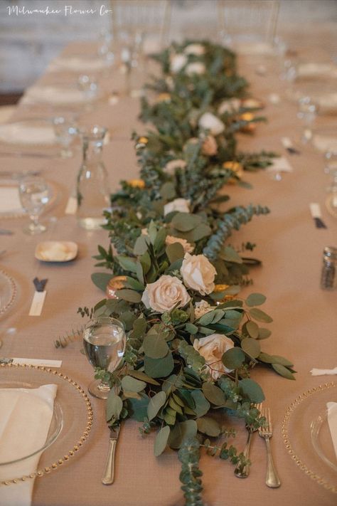 Table Wedding Decorations, Top Table Decoration, Head Table Wedding Decorations, Wedding Head Table, Wedding Top Table, Winter Wedding Ideas, Head Table Decor, Table Garland, Head Table Wedding