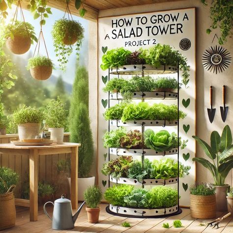 🌱 Dreaming of fresh, homegrown salad greens? 🥗 The Garden Tower Project 2 is the ultimate way to grow your own salad tower, even in small spaces! 🍅🌿 Learn how to create a lush, vertical garden that delivers organic produce year-round. 🌞 Start your gardening journey today! 👉 Click the link in bio to learn more: https://containergardeningebook.com/how-to-grow-a-salad-tower #SaladTower #VerticalGardening #GardenTower #OrganicGardening #HomeGarden #UrbanFarming #GrowYourOwn #GardenGoals #Green... Garden Tower, Salad Greens, Smart Garden, Organic Produce, Hydroponic Gardening, Urban Farming, Grow Your Own, Vertical Garden, Hydroponics