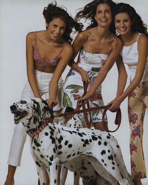 Fashion Catalogue’s Instagram post: ““Petal Pushers” featuring Lujan Fernandez, Elsa Benitez and Isabeli Fontana by Steven Meisel for Vogue US, May 1999 #petalpushers…” Elsa Benitez, Isabeli Fontana, Petal Pushers, Dog Fashion, Vogue Us, Steven Meisel, Fashion Catalogue, Female Fashion, Fashion Summer